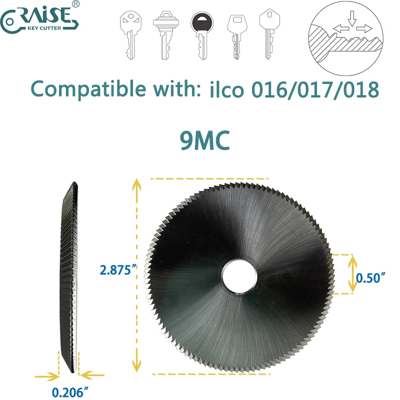 

ILCO Cutter 9MC Compatible With Ilco 016 017 018 Key Duplicator Replacement