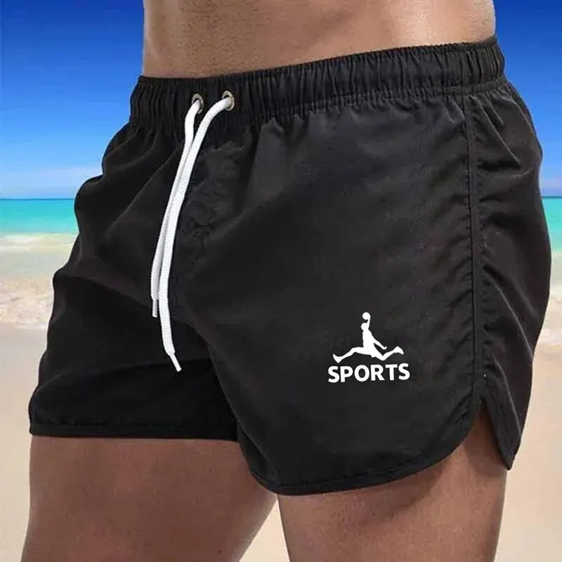 2024 Letnie męskie nowe modne cienkie, jednokolorowe, szybkoschnące, oddychające spodenki z siateczki Casual Sports Fitness Beach Surfer Pants