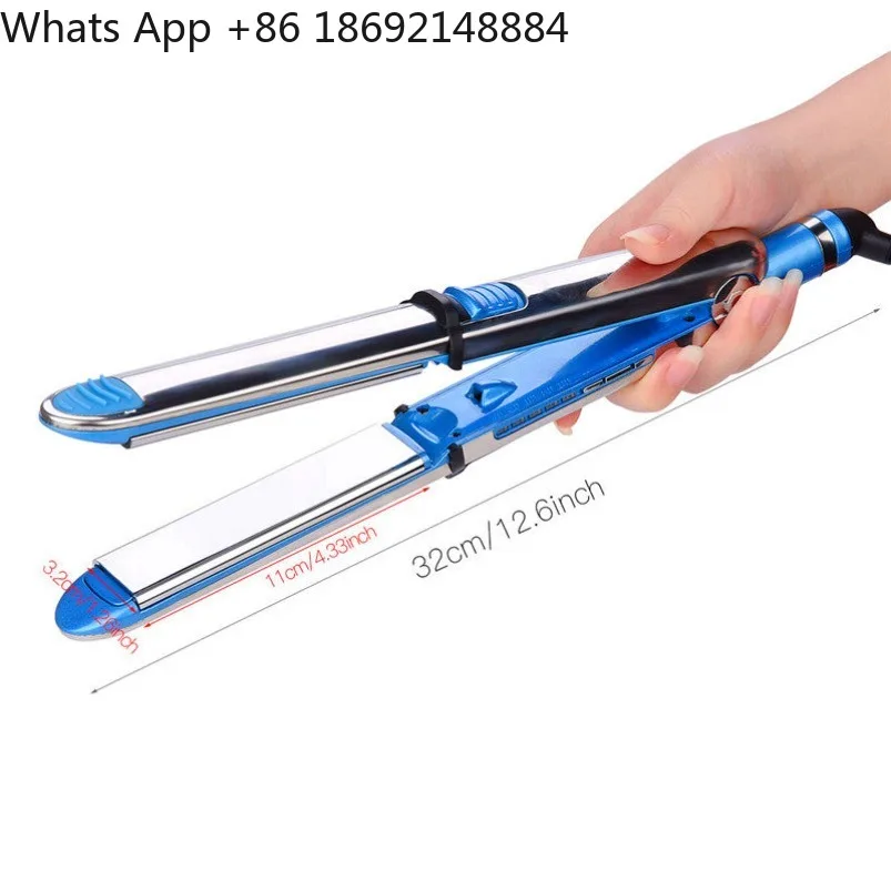 

stainless steel splint multi-function self-contained lock can be rolled straight dual-purpose constant temperature curling iron