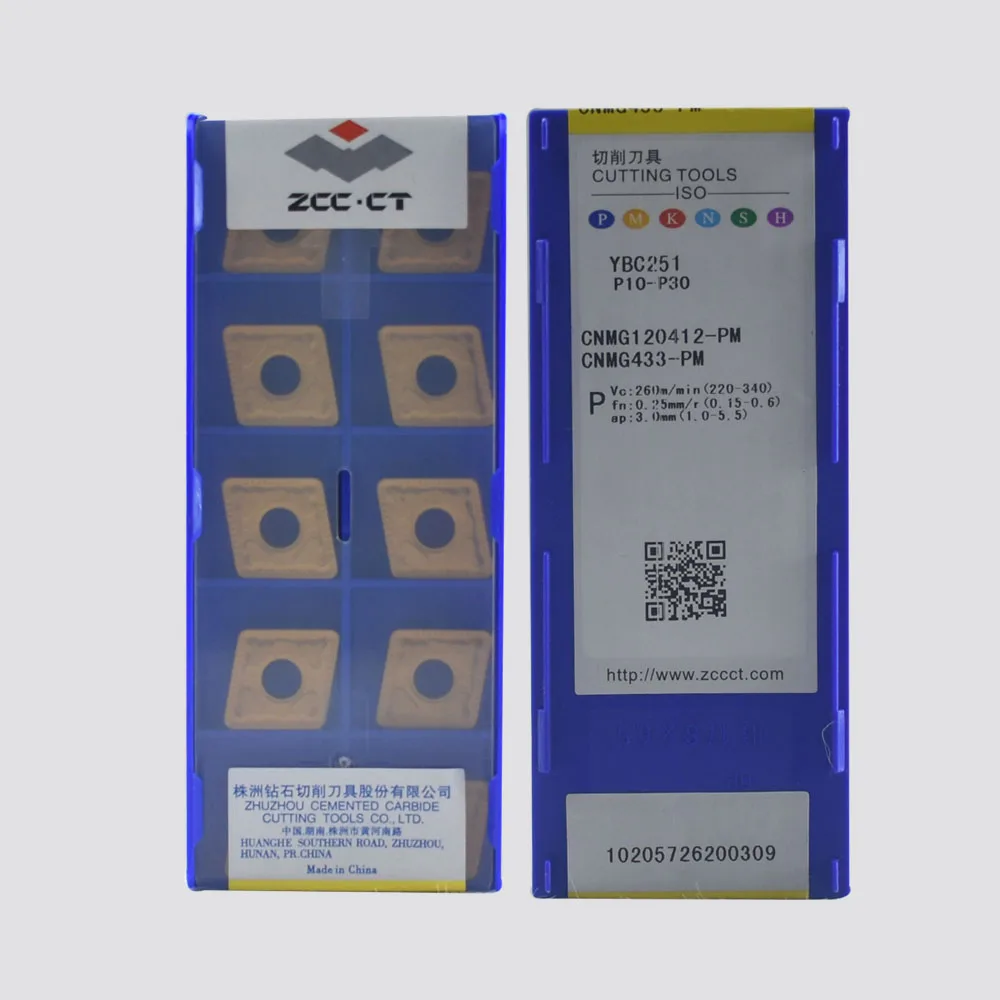 Original  CNMG120412-PM YBC251 CNC Carbide Inserts Lathe Turning Tool For Steel