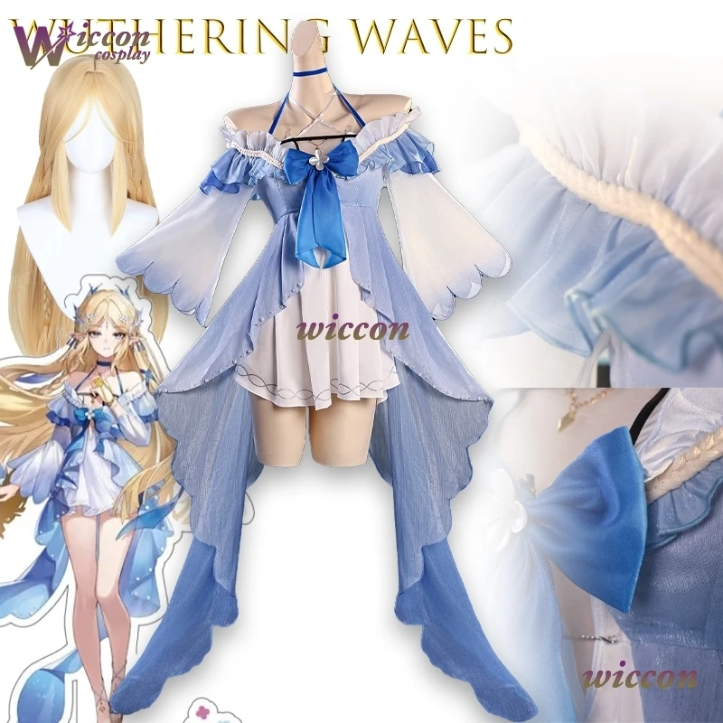 

Hemera Wuthering Waves Cartethyia Косплей Костюм Купальник Полный комплект Dreamtide Fanart Косплей Костюм на Хэллоуин Сексуальная вечеринка Cos
