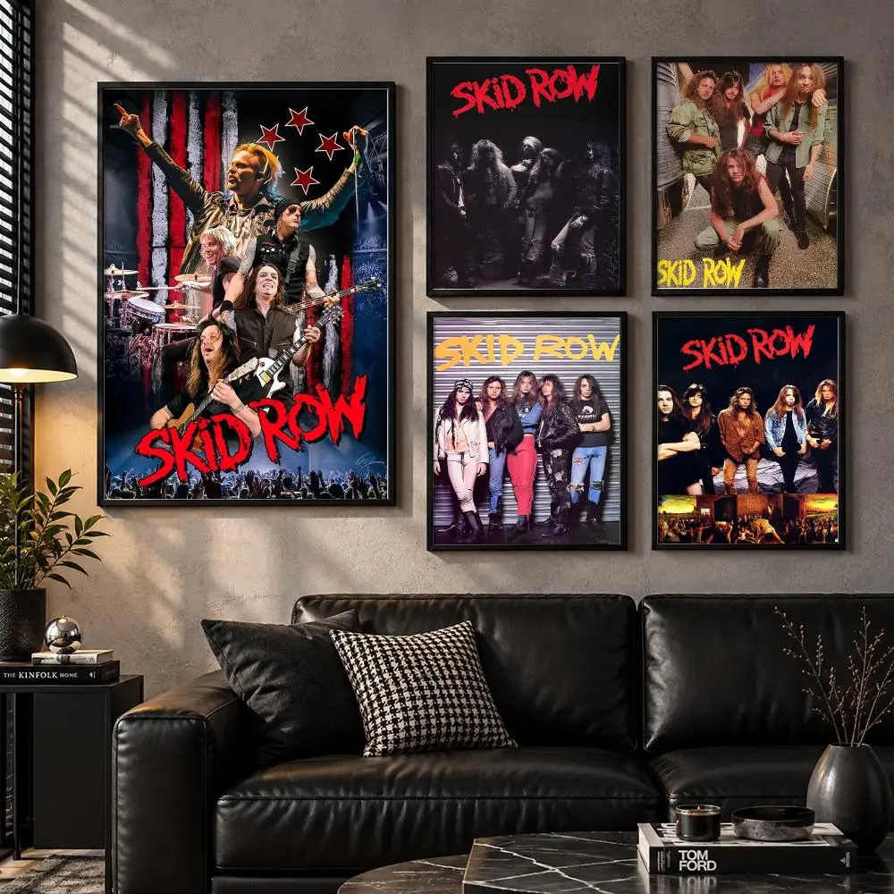 S-Skid Row Poster Modern Wall Art Sticker For Living Room Bedroom Bar Home Decor Mural Painting Decoration