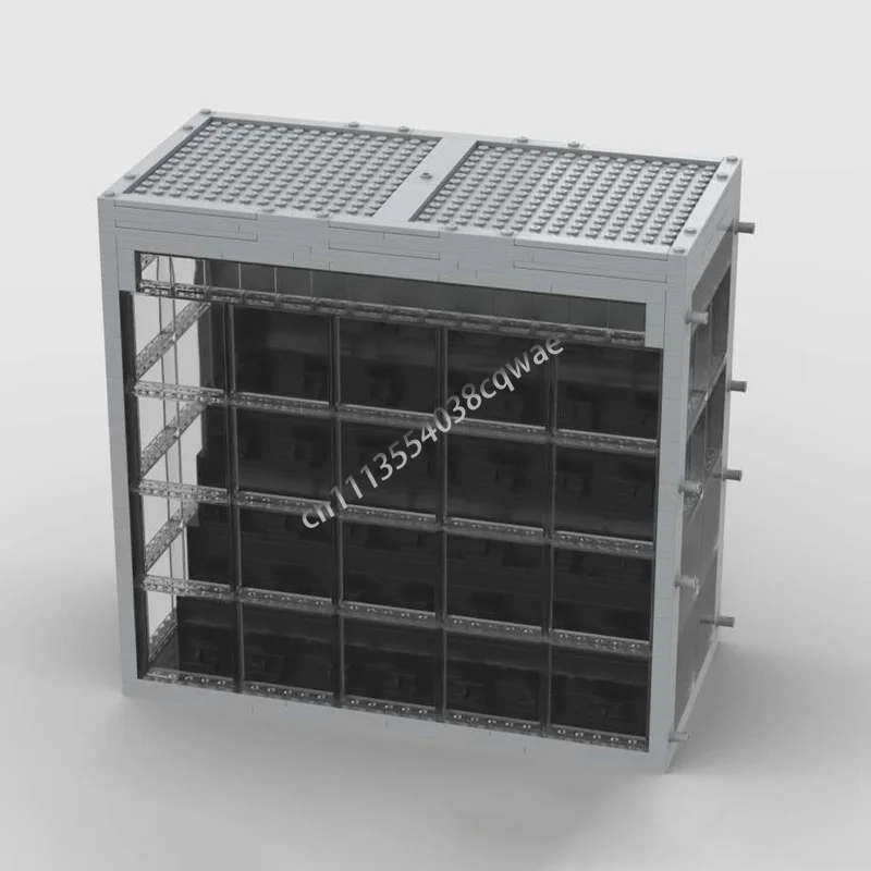 636Parts Modular Display Case Storage MOC Model Custom Puzzle DIY Assembly Building Blocks Creative Organization Collection Toy