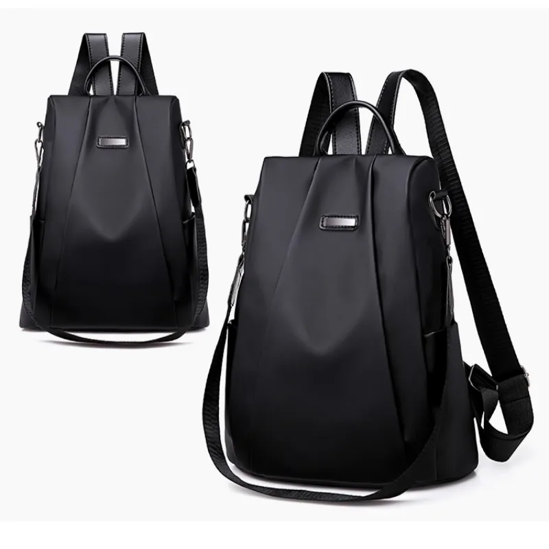 New Women\'s Multifunction Backpack Casual Nylon Solid Color School Bag For Girls Fashion Detachable Strap Travel Shoulder Bag