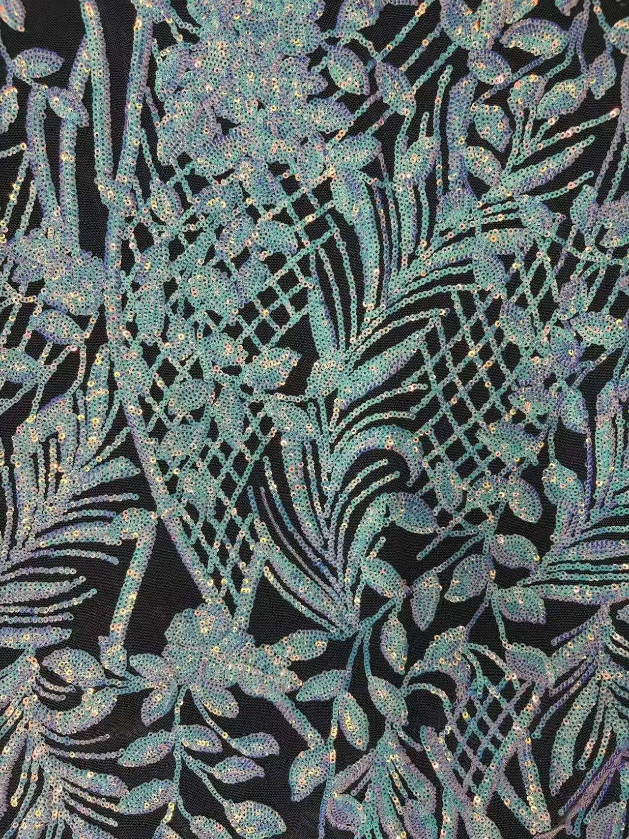 

African French Tulle Lace Fabric 2026 High Quality Lace Embroidered Nigerian Sequins Tulle Lace 5 Yards For Sewing Party M114-1