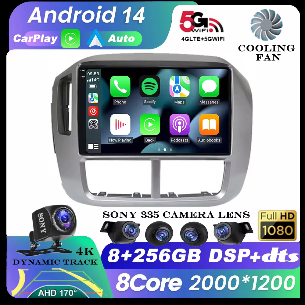 

Android 14 Car Radio Video Multimedia Player Navigation GPS Wifi BT 4G Wireless Carplay Auto For Honda Pilot 2006 - 2008 Stereo