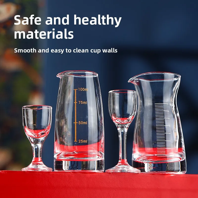 Thick Glass White Wine Cup Set Home Use Small Shot Glasses 100ml Restaurant Commercial Use 2 Liang Chinese Style Liquor Cups