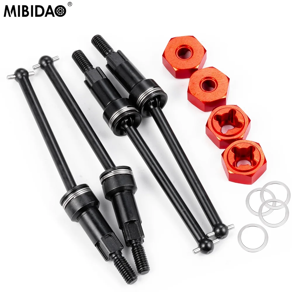 

MIBIDAO Metal Front Rear CVD Drive Shaft For 1/18 ARRMA GRANITE GROM RC Car Drive Shaft Replacement Spare Parts