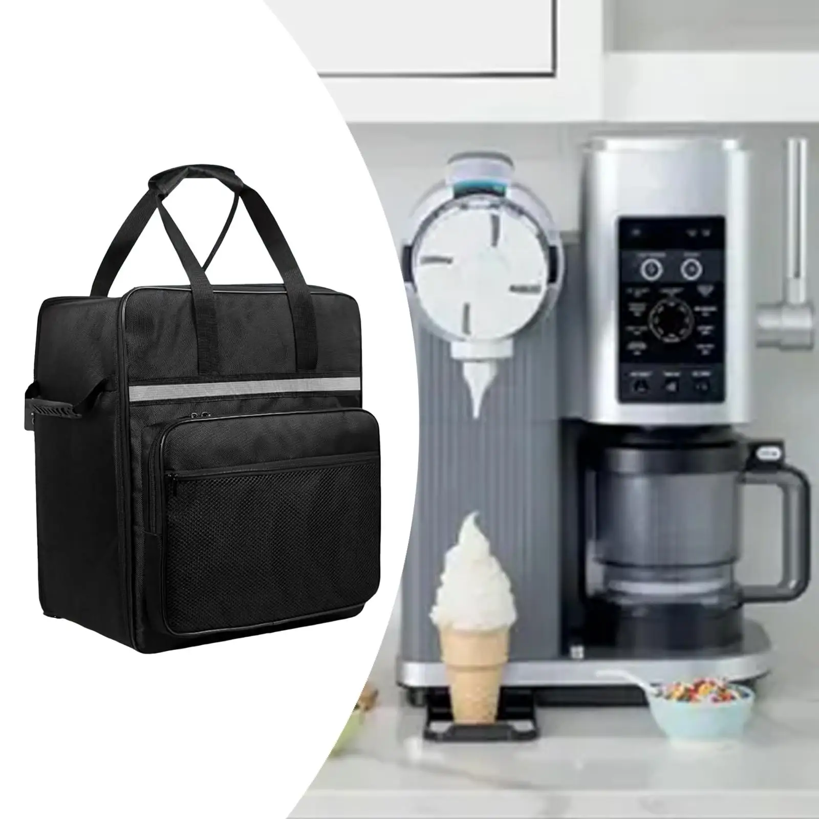 حقيبة يد آلة الآيس كريم، مقاومة للحرارة ومقاومة للتمزق، حامل آيس كريم متعدد الوظائف لصانع الخبز