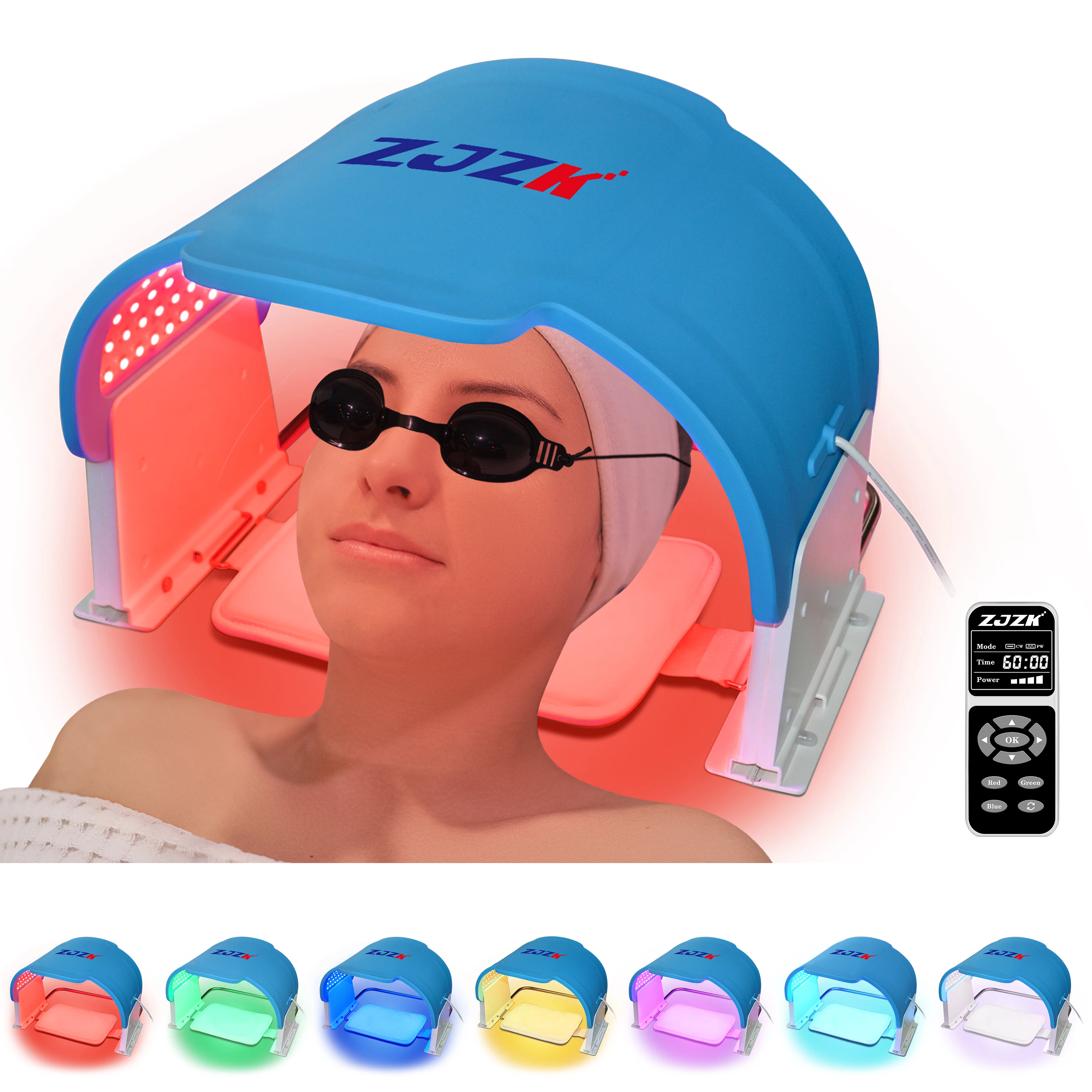 

ZJZK 990 Chips Exerciser Facial Mask 850nmx330chips+940nmx330chips Light Therapy Mask For Face And Neck Anti-Aging Whitening