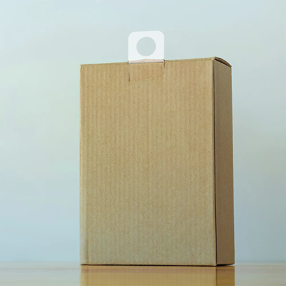 

200pcs 12mm Round Hole Self Stick Hang Tabs Clear Plastic Labels for Jewelry Crafts Retail Display Tag Stickers Organization