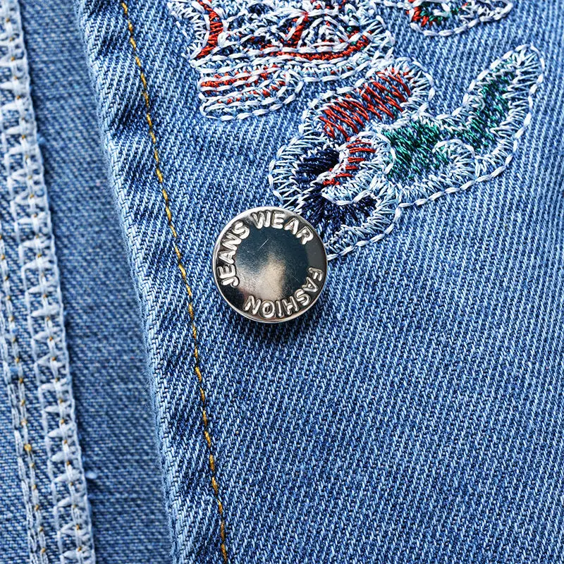 Vintage Geborduurd Denim Vest Voor Vrouwen O-hals Vest Uitloper 2025 Lente Herfst Casual Mouwloze Jeans Crop Tops