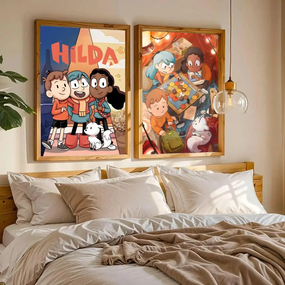 H-Hilda Poster Wall Art Wall Stickers Home Living Room Bedroom Bar Office Decor Prints Personalized Gift