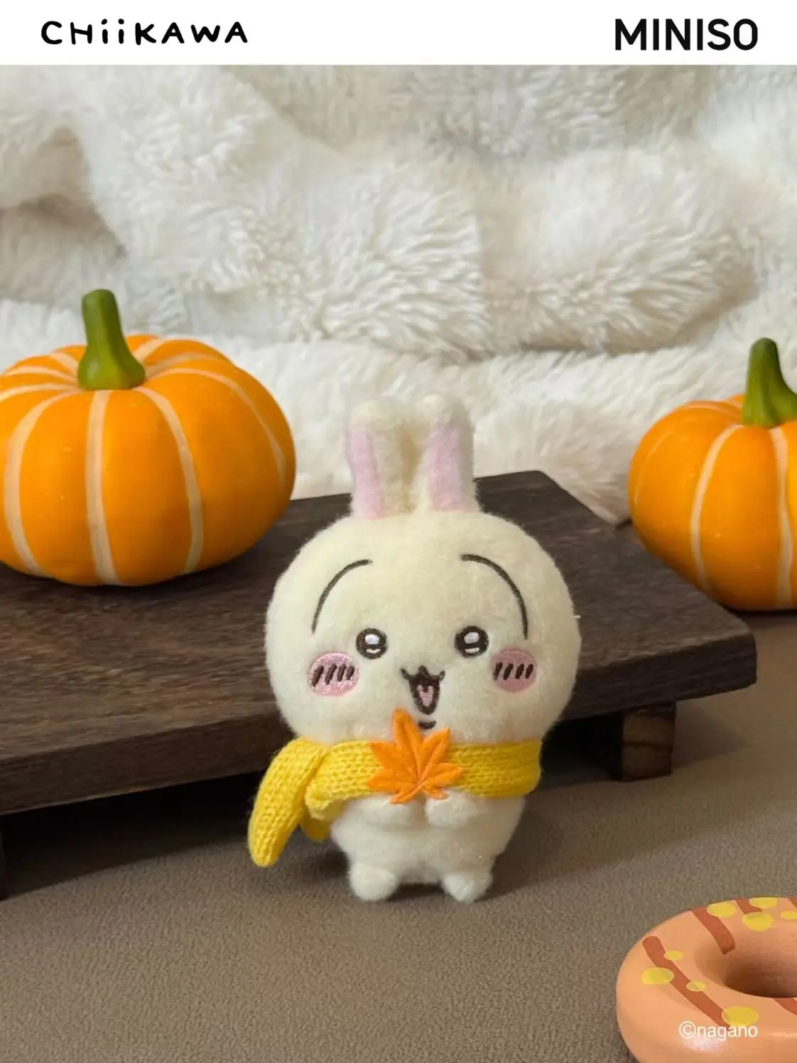 

Chiikawa Fluffy Season Plush Keychain Cute Anime Key Ring Plushie Soft Fluffy Fur Ball Charm for Bag Cosplay Gift