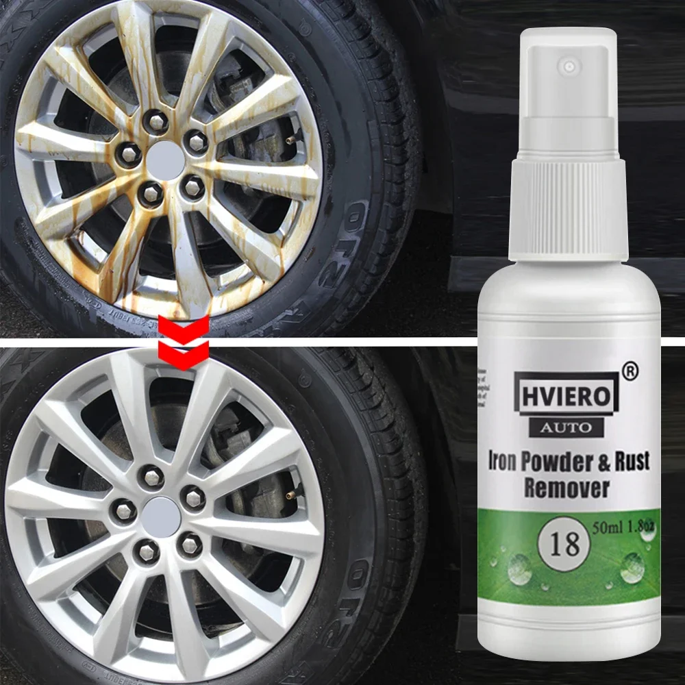 20/50/100ml Auto Paint Care Wheel Iron Spot Rust Remover Cleaning Agent Rim Cleaner Coating Cloth Remove Stain Car Foil Hard Wax