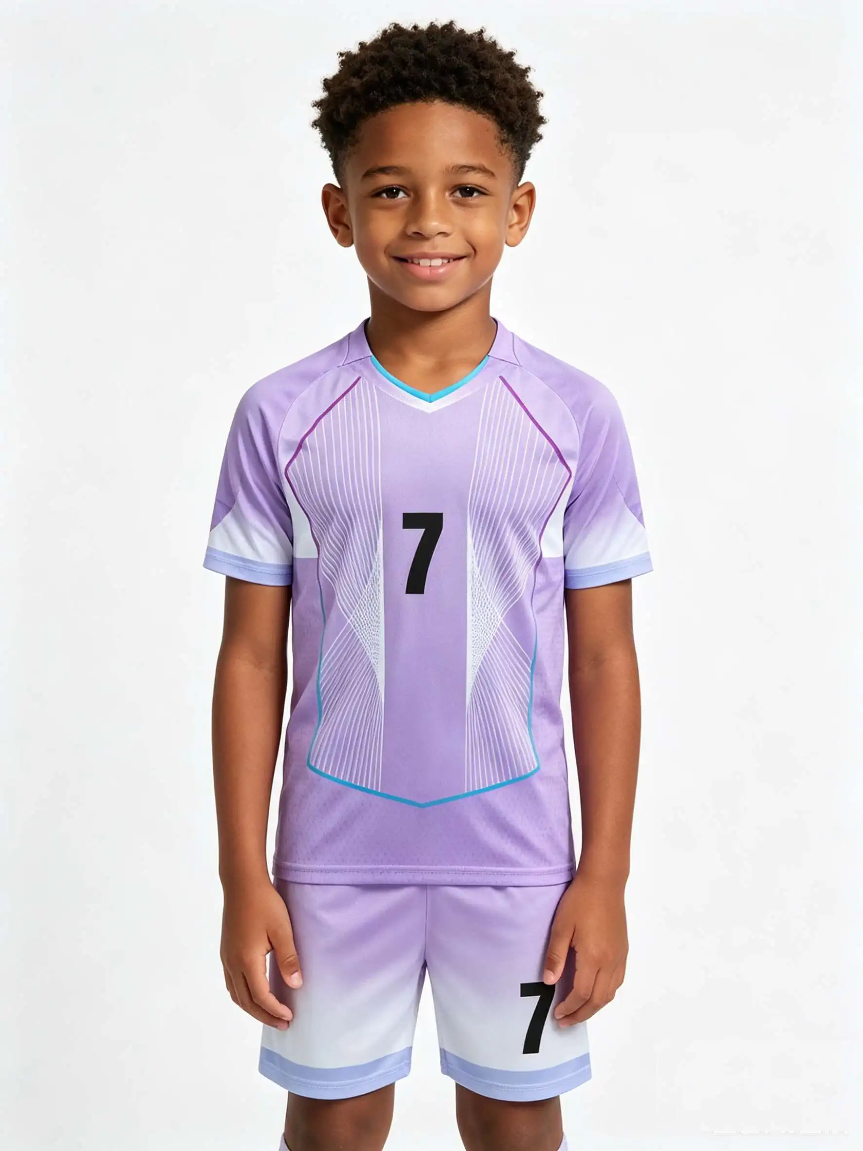 26/27  Blank Soccer Jersey Set, Kids Adults Training Sportswear, Customizable for School Team Running Activities