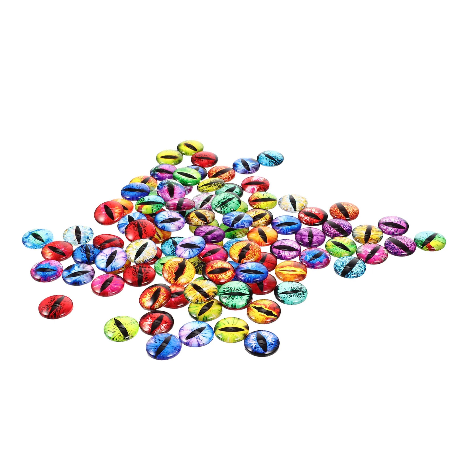 

100Pcs Glass Eye Accessories Premium Simulation Eye Patches for DIY Craft Making Handmade Art Supplies 3D Effect Unique Gemstone