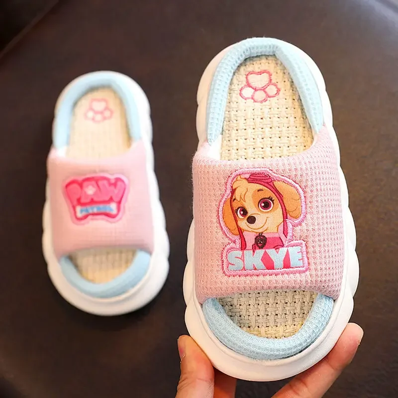 Paw Patrol Skye Chase bambini Casual pantofole da casa per interni pantofole morbide primavera autunno ragazza ragazzo infradito pantofole in lino