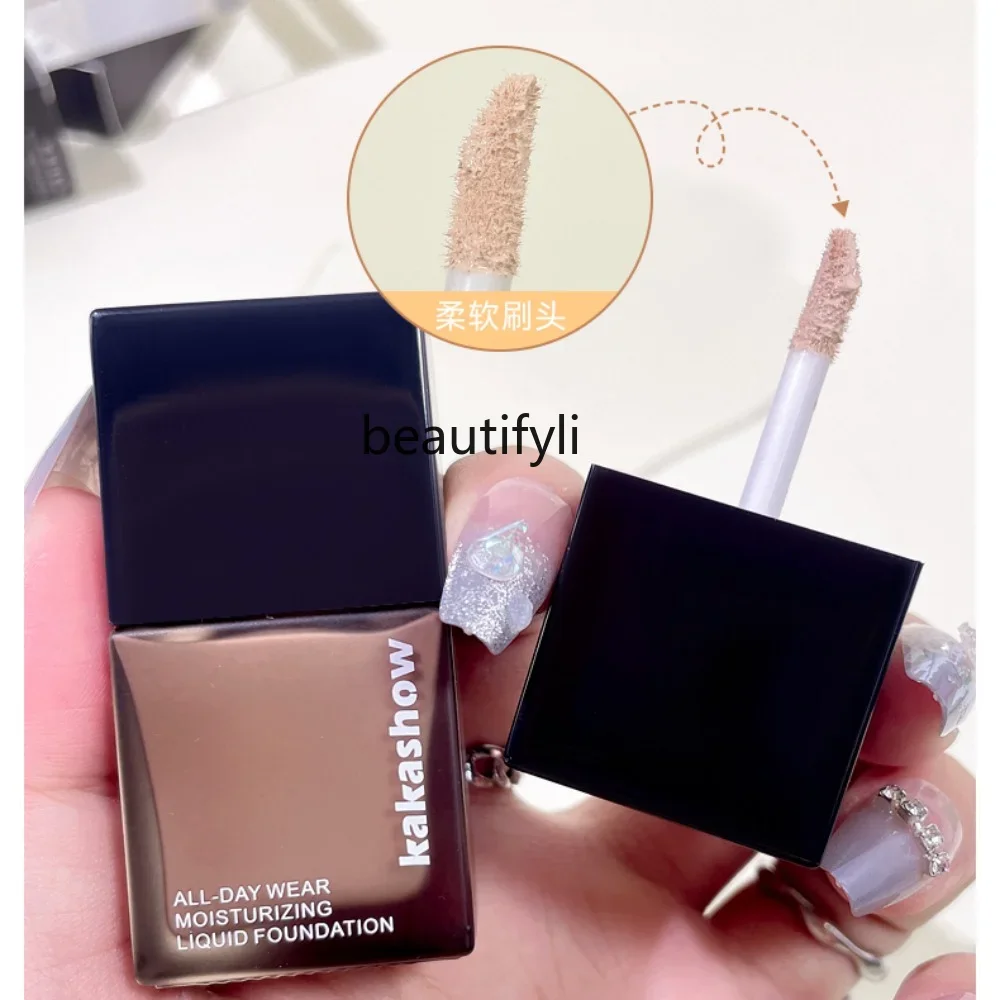 yj Liquid Foundation Concealer Moisturizing Mixed Dry Oily Skin Women's Long-Lasting Non-Makeup Natural Brightening Skin Color