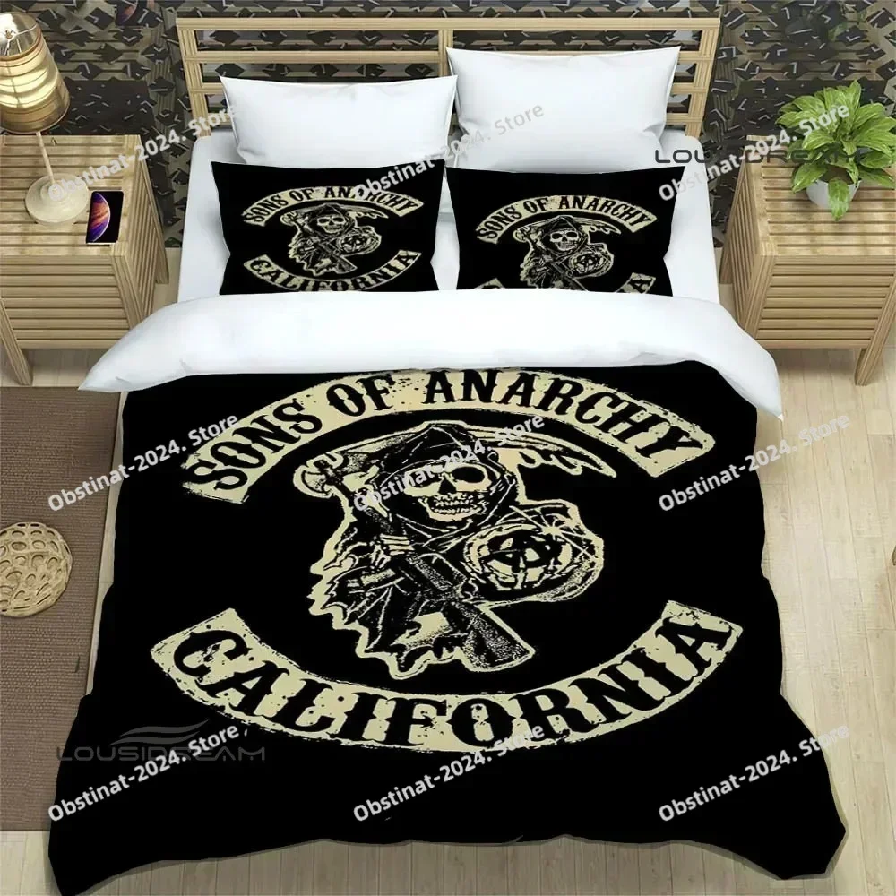 Sons of Anarchy Retro printed Bedding Sets exquisite supplies set duvet cover bed comforter set bedding set luxury birthday gift