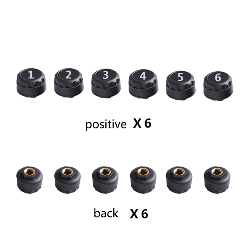 

5R-Solar Tpms Car Tire Pressure Alarm Monitoring System 6 Wheel Truck Automatic Tire Pressure Temperature Warning