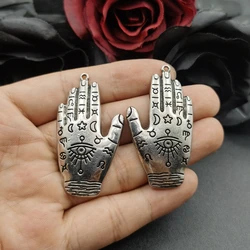 4pcs 50*27mm Palmistry Zodiac Astrology Symbols Mystic Eye Large Charms Pendants Suitable for DIY Handcraft Making Accessories
