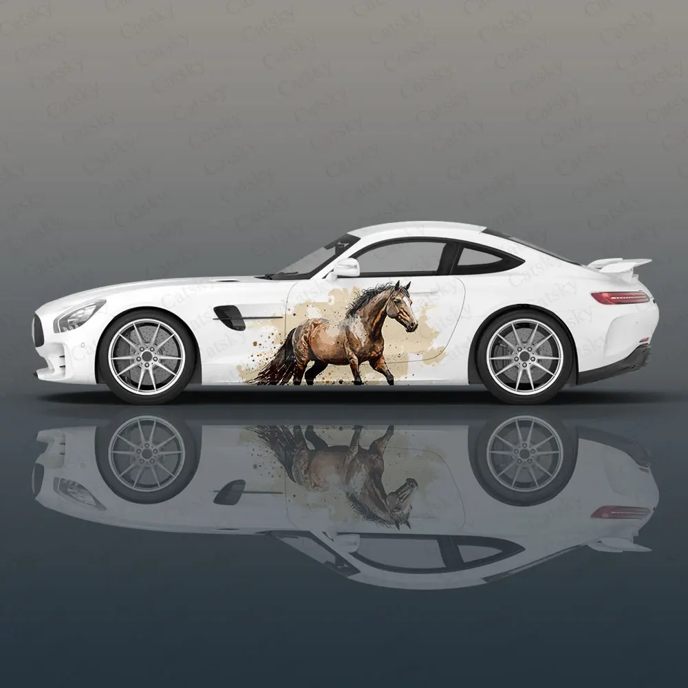 

Running Horse Car Body Stickers Itasha Vinyl Car Side Decal Sticker Car Body Sticker Car Decor Stickers