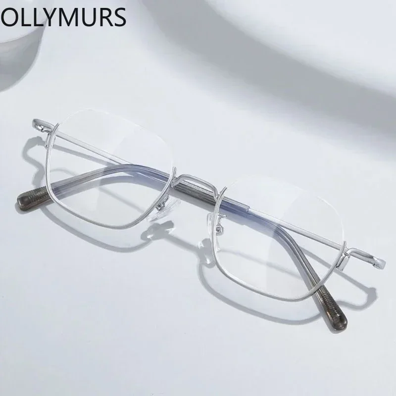 

Ollymurs 2025 New Fashion Design Women Lightweight Optical Ladies Myopia Semi Rimless Glasses Frames for Goggles Frames
