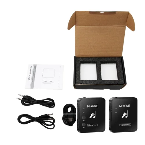 Imagen 2 del producto Venta al por mayor Original m-vave WP-10 2,4G auricular inalámbrico Monitor transmisor receptor recargable sistema M8 con botón de volumen