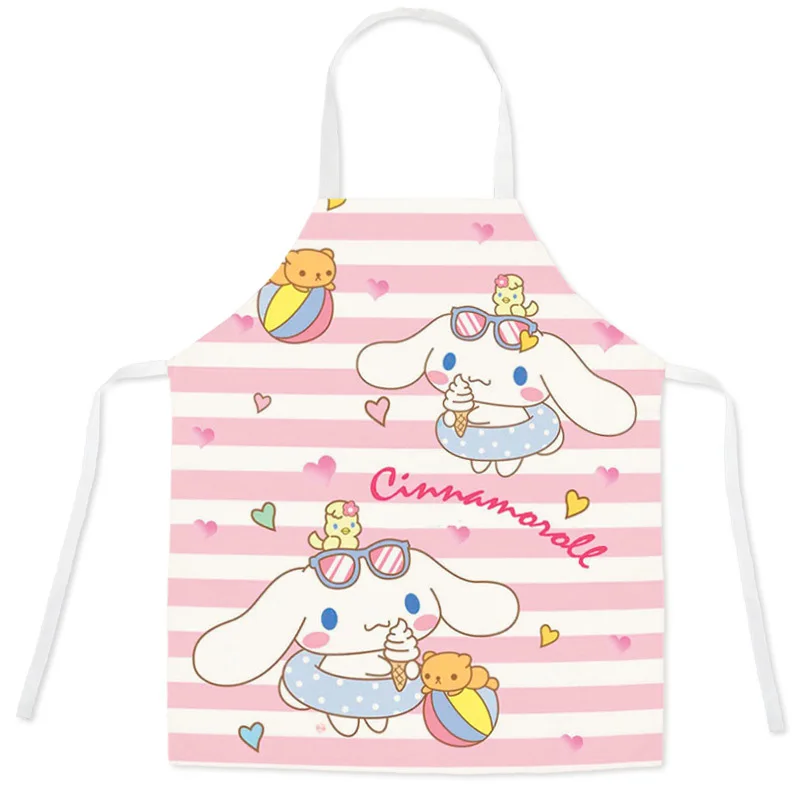 Kawaii Sanrio Cinnamoroll Apron Women\'s Kitchen Items Children\'s Handmade Diy Apron Home Parent Child Items Waterproof