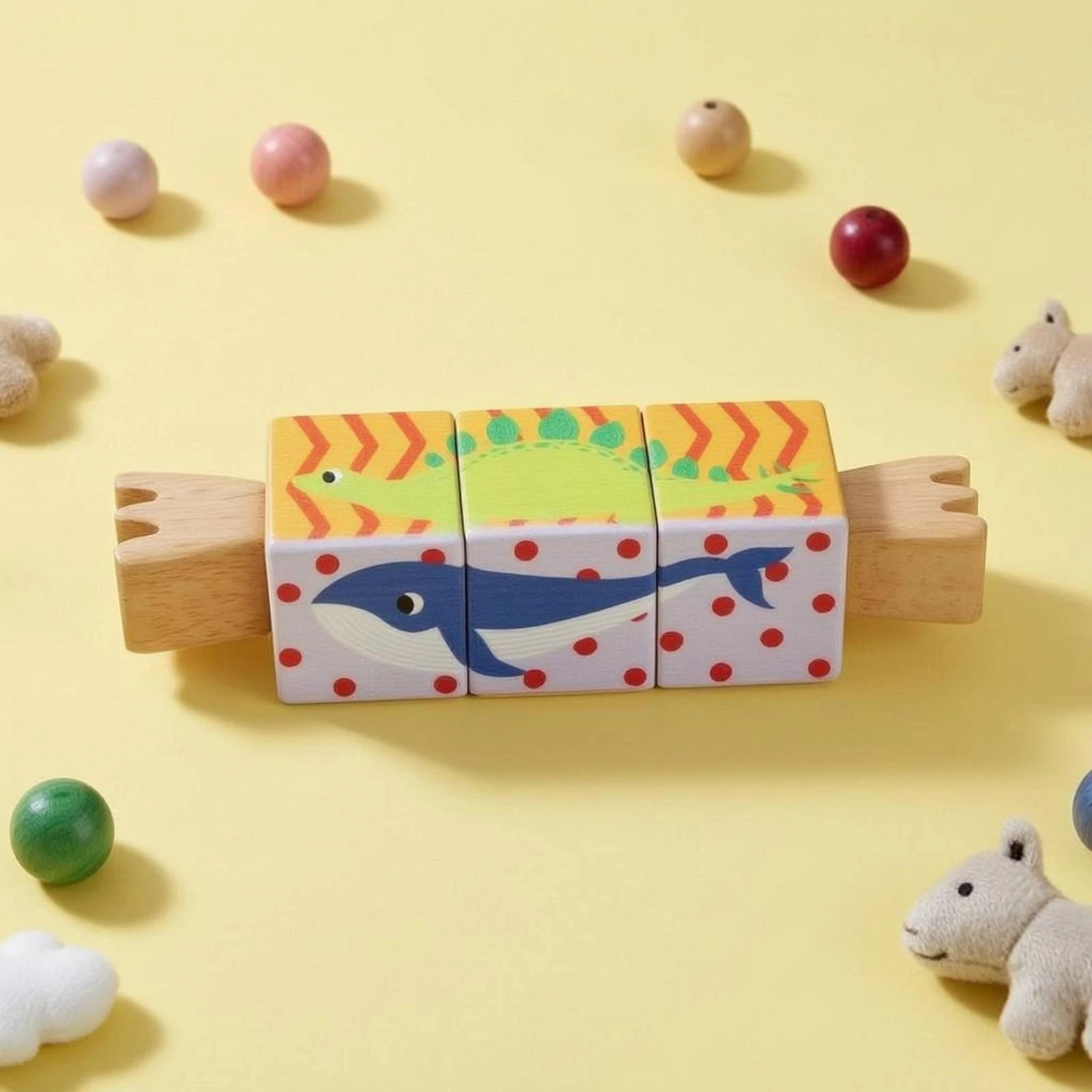 

Wooden Rotating Puzzle Toy Fine Motor Rotating Cube Puzzle Brain Teaser Toy Cognitive Skills Problem Solving for Young Children