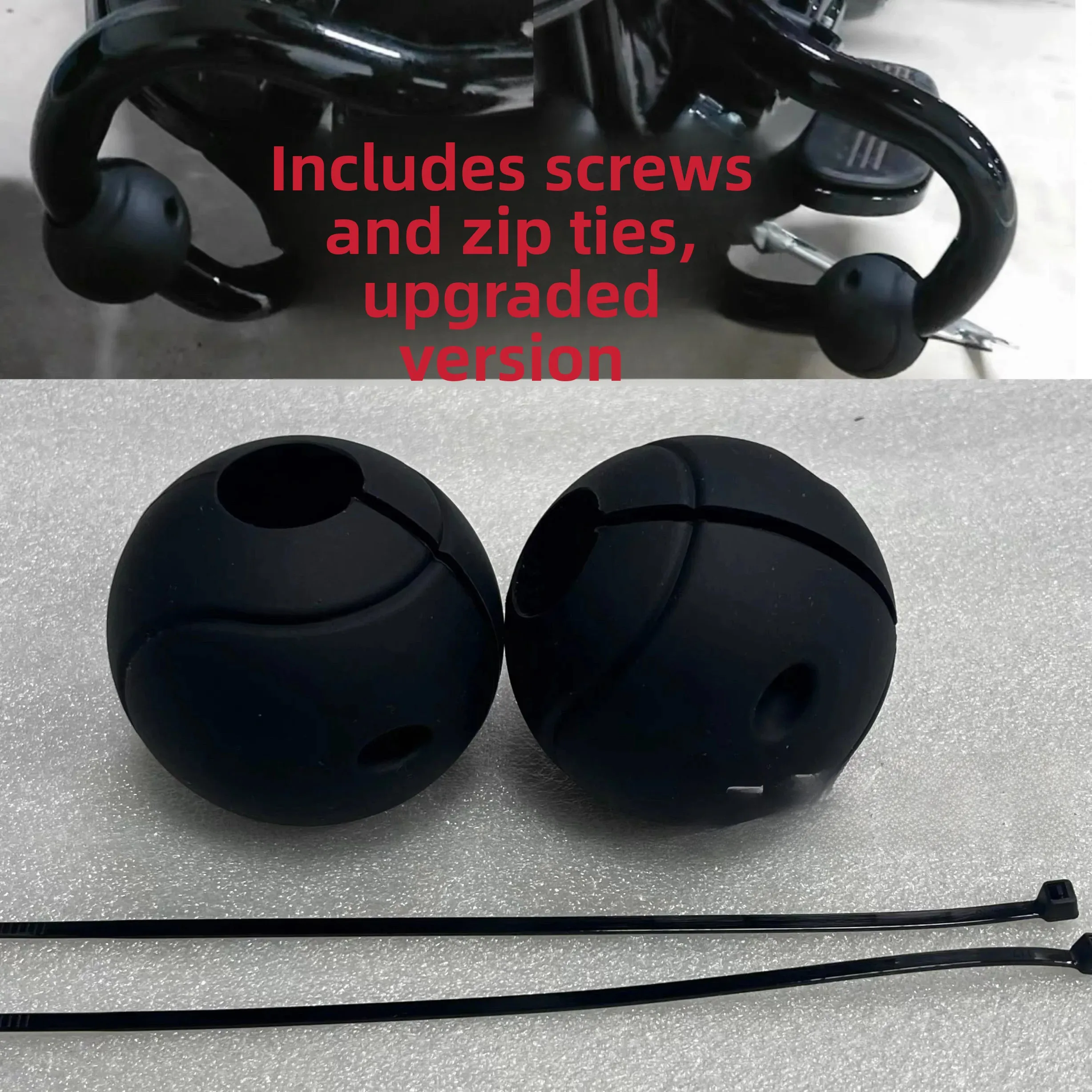 Universal Rubber Crash Ball for Motorcycle Protection Bar Bounce Buffer Ball Suitable for Harleys Suzukis Benellis And More
