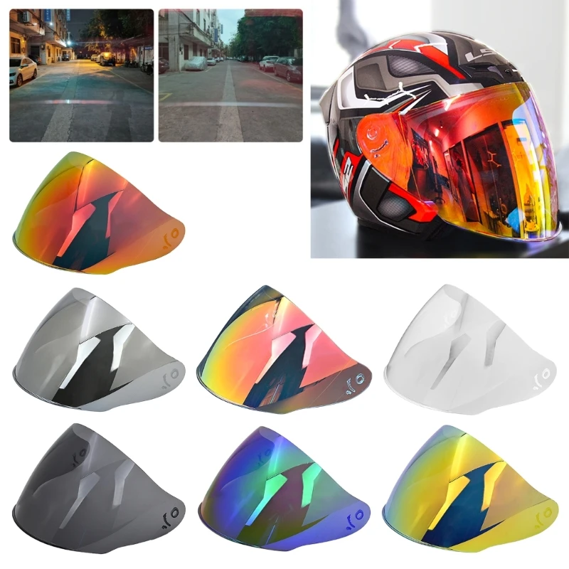 

MotorcycleHelmet Glass Replacement Motorbike Half Helmet Visor forLS2 OF608 Helmet Sheild Lens Visor MotoAccessories H9EE