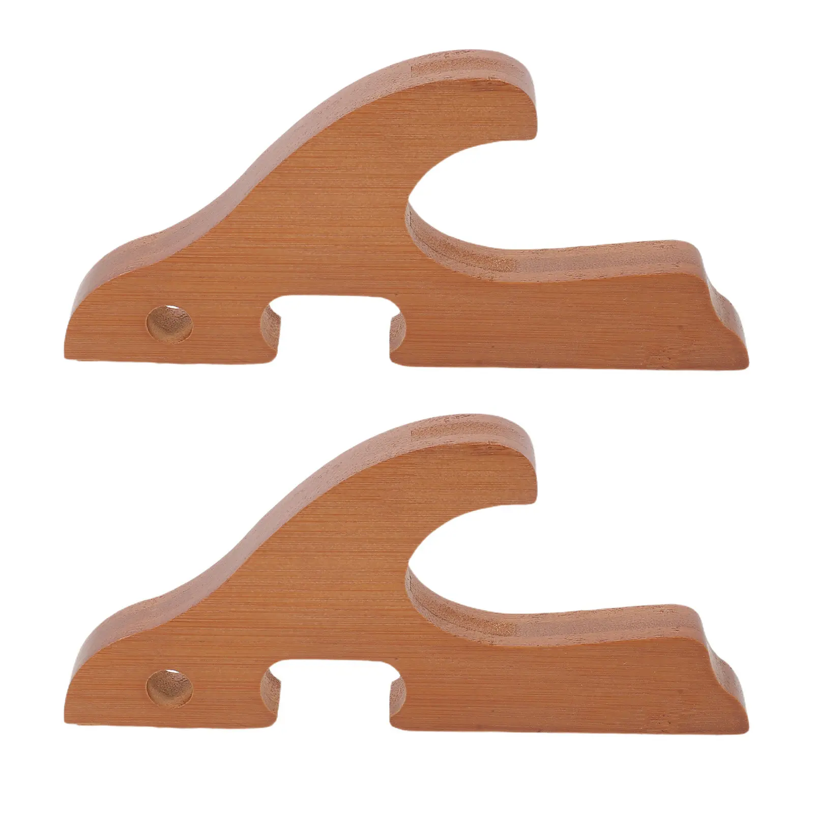 1Pair Wooden Wall Mount Display Rack - Space-Saving Flush-Mounted Solid Wood Holder for Sabre Tanto Wakizashi Wand