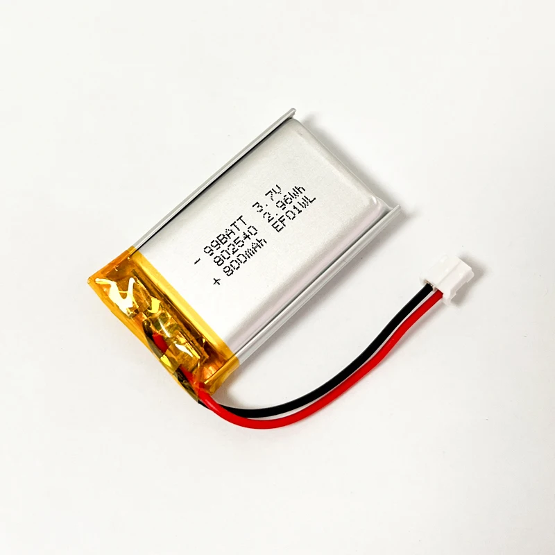 802540 Battery 3.7V 800mAh Lipo Rechargeable Polymer Lithium Batteries for Flashlight Remote Controller Handheld Fans Massager