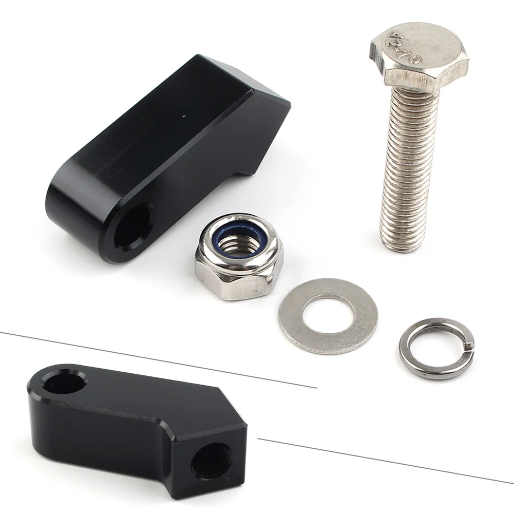 Black Motorcycle CNC Headlight Mounting Block Bracket for Harley Custom Headlight with a 3/4" I.D. wide mounting bracket