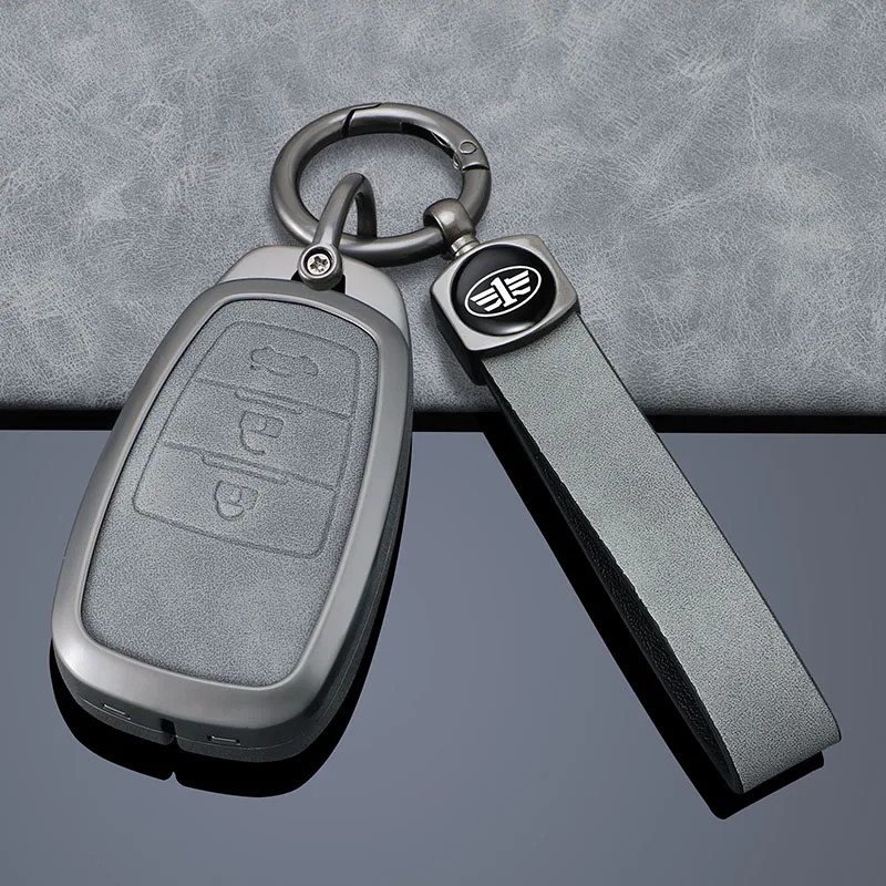 سبائك الزنك سيارة الذكية مفتاح بعيد غطاء حامي حامل قذيفة ل FAW Besturn X80 2018 2019 2020 2021 المفاتيح الملحقات #4