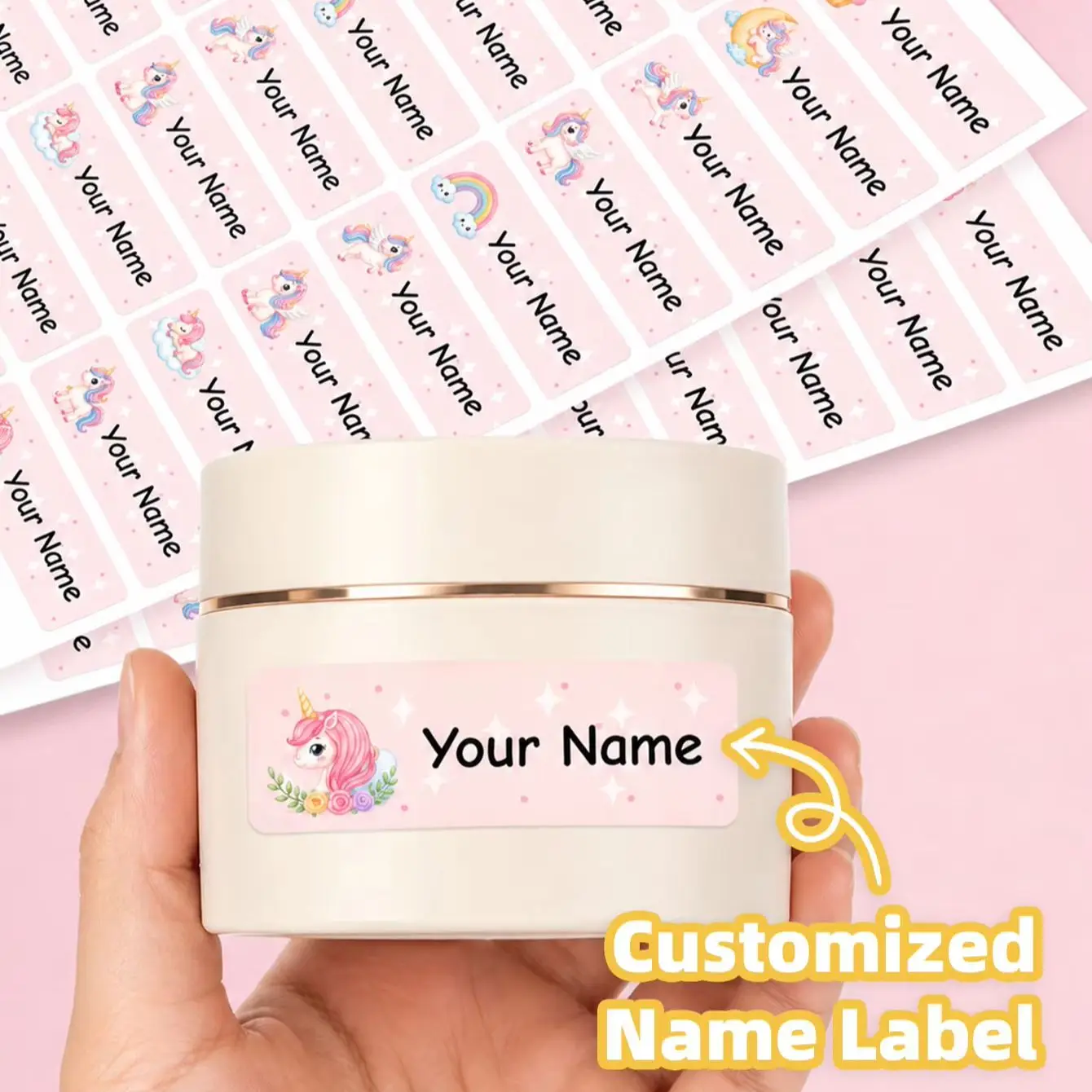 1-300PCS Custom Personalized Waterproof Name Stickers for Gym Bags, Skateboards, Laptop Sleeves, Craft Boxes, Travel Luggage