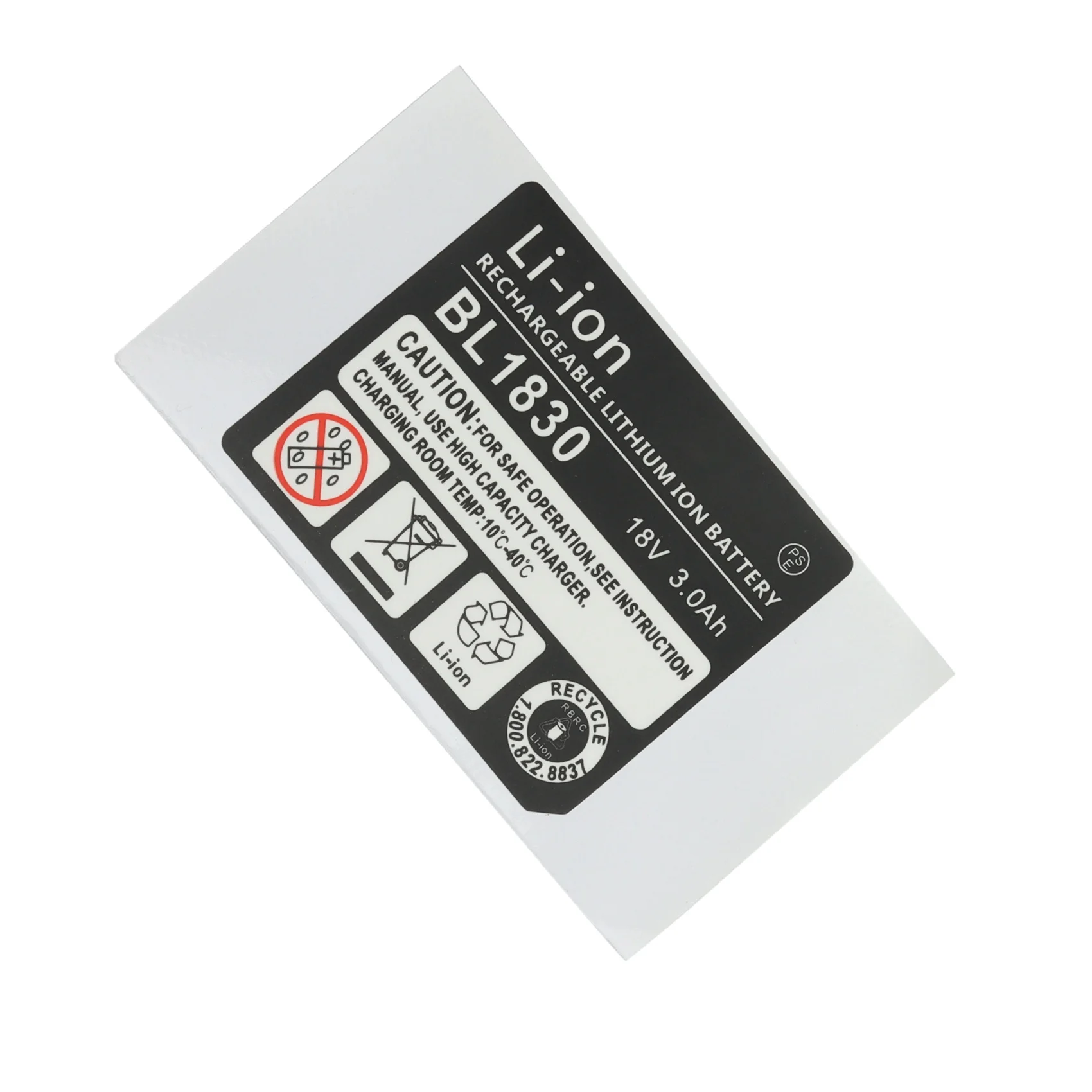 

PTST 10 Sets Of BL1830 Label Lithium Battery 18V Sticker Label Suitable For 18V Battery Logo