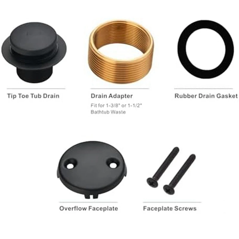Kit de remplacement de garniture de vidange de baignoire, kit de conversion de bouchon en cuivre, nettoyeur de proximité de baignoire
