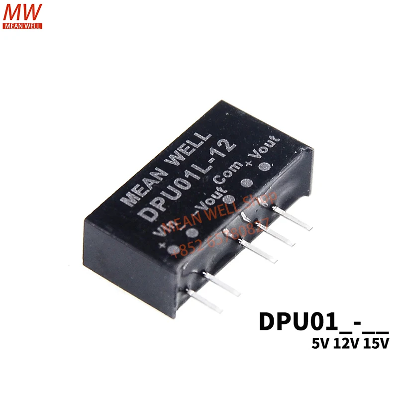 MEAN WELL Switching Power Module 1W SIP Package DC-DC Unregulated Converter DPU01N-12 DPU01L-12