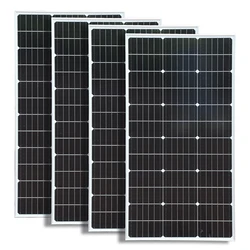 Solar panel Panel słoneczny 100W 1PCS 2PCS 3PCS 4PCS 12V 200W 300W 400W szklane panele słoneczne do lampa domowa lodówki elektrownia kempingowa itp