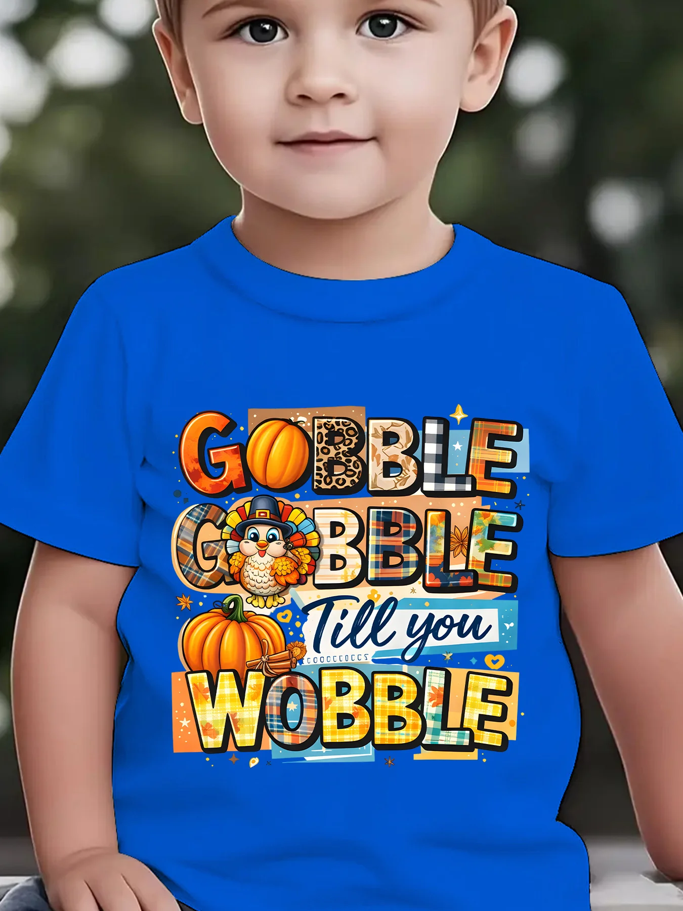 Kids Boys Girls Family Matching T Shirt Thanksgiving Turkey Pumpkin Print Short Sleeve Tee Casual Parent Child Daily Tops