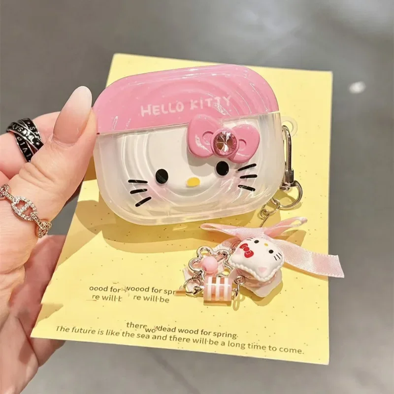 جديد مرحبا كيتي الكرتون بلوتوث سماعة الغطاء الواقي ل AirPods 4 3 2/1 Pro2 بلوتوث سماعة واقية لينة غطاء