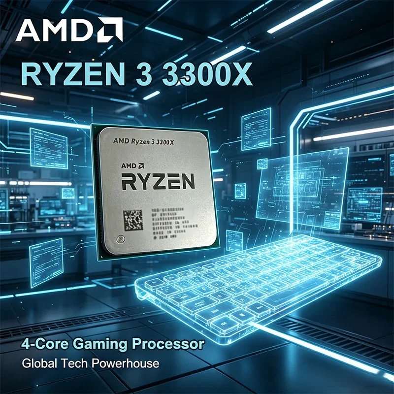 

AMD Ryzen 3300X R3 3.8 GHz Quad-Core Eight-Thread 65W CPU Processor L3 Cache 16M Socket AM4 for Gaming And Office Use