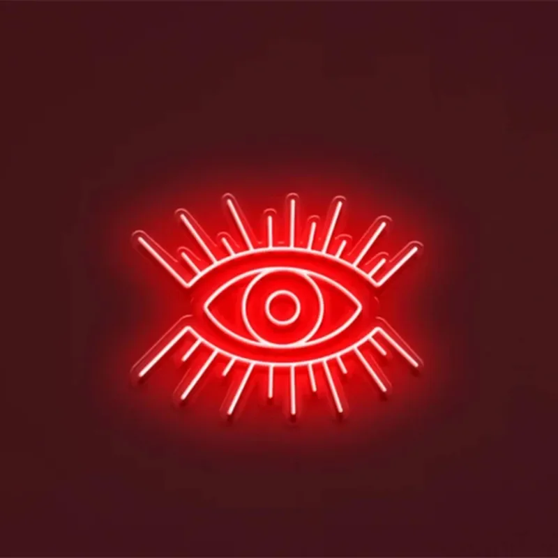 Evil Eye Neon Sign Festival and Event Lights | Good Luck and Protection Sign | Neon Home Decor | Party Decoraton | USB Led Light