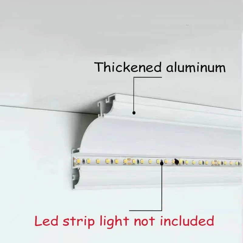 Top Corner Aluminum Profile Wall Washing Lights Gypsum Linear Lamp Reflector Profile Ceiling External Corner Bar Strip