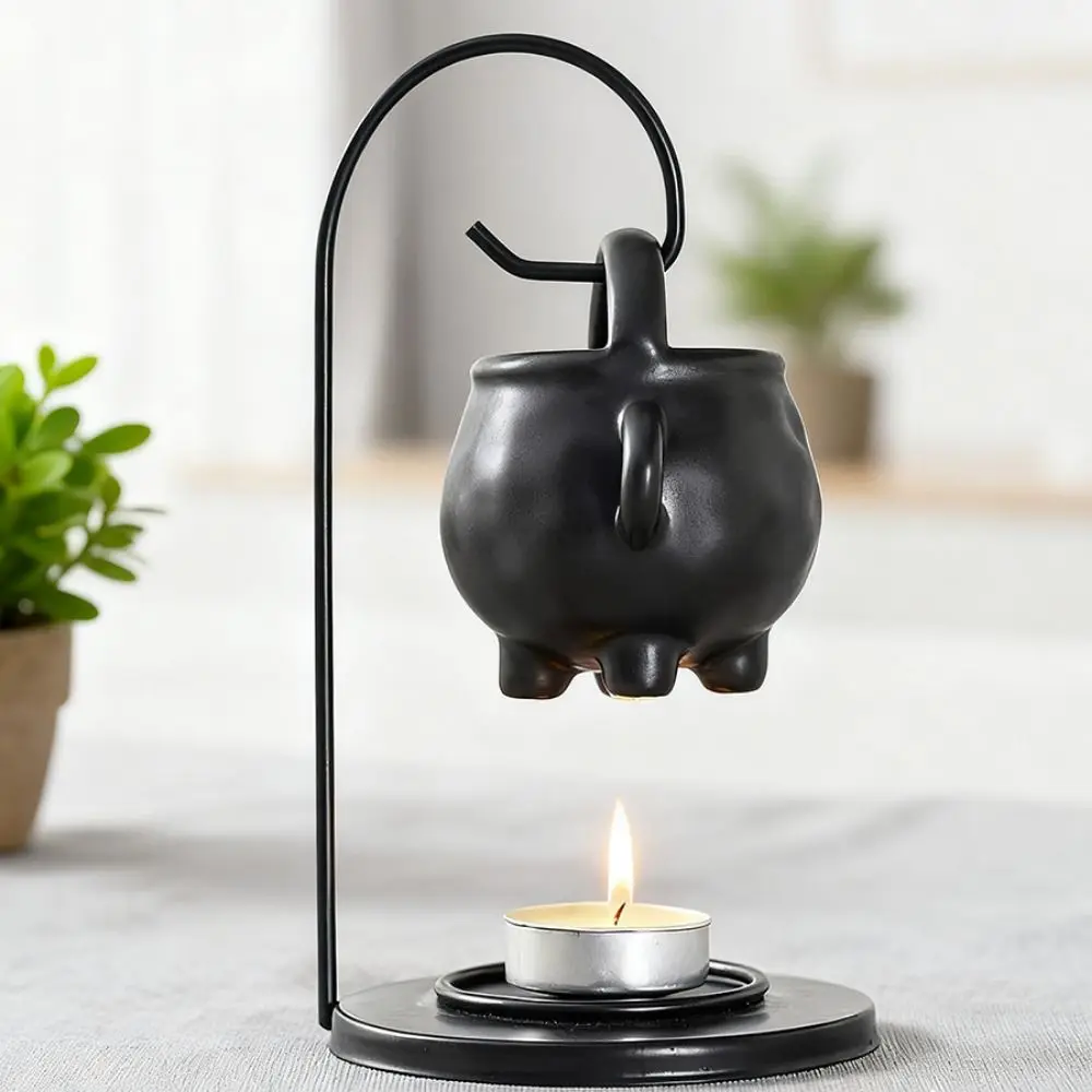 Moon Aromatherapy Stove Iron Material Hanging Design Tealight Holder Gift Idea Table Centerpiece Incense Burner Tabletop Display