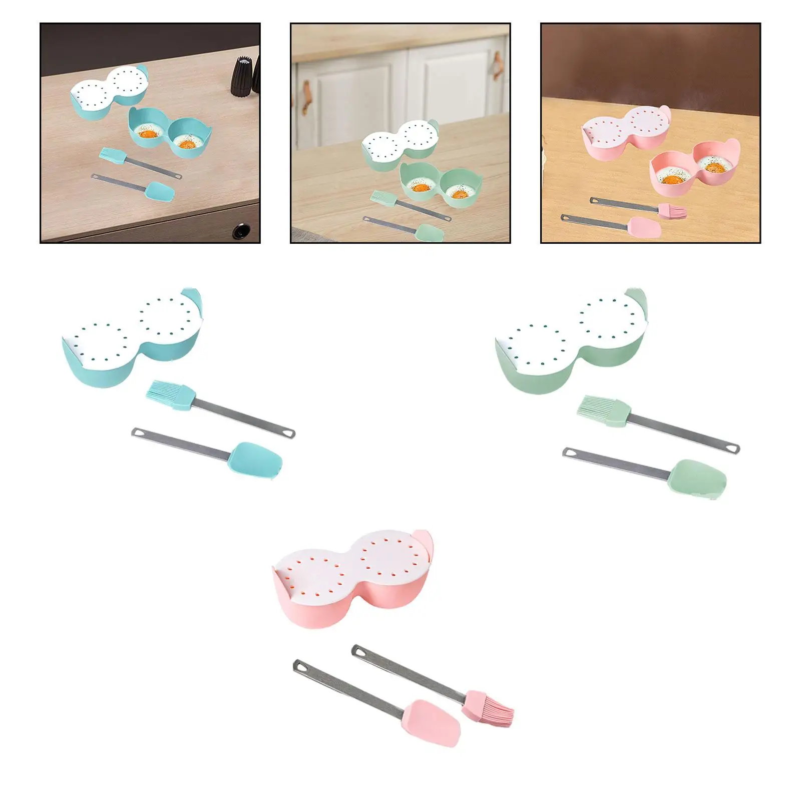 غلاي البيض العملي توفير الوقت حامل موزع الحاويات لتجهيزات المطابخ الإفطار البيض باخرة رف آلة طهي البيض سلة البيض المرجل