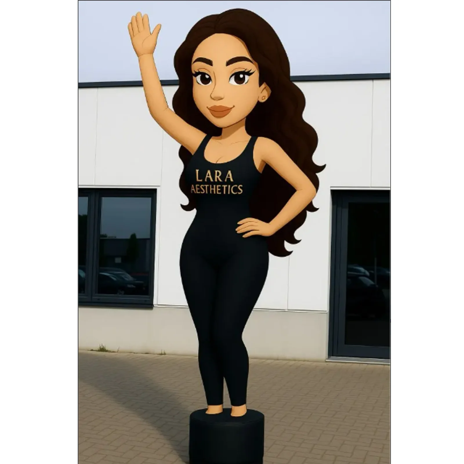 

2.5M customized logo inflatable lady air dancer Balloon with Blower for Beauty salons advertising Decoration